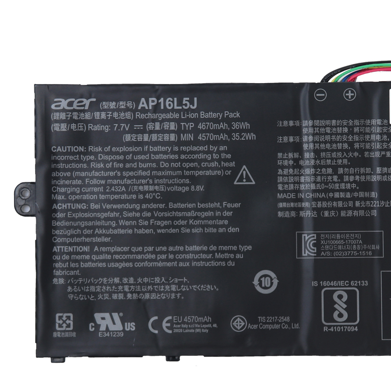 Battery Acer Swift 5 SF514-53T-76K1 NX.H7KTA.002 4670mAh 36Wh