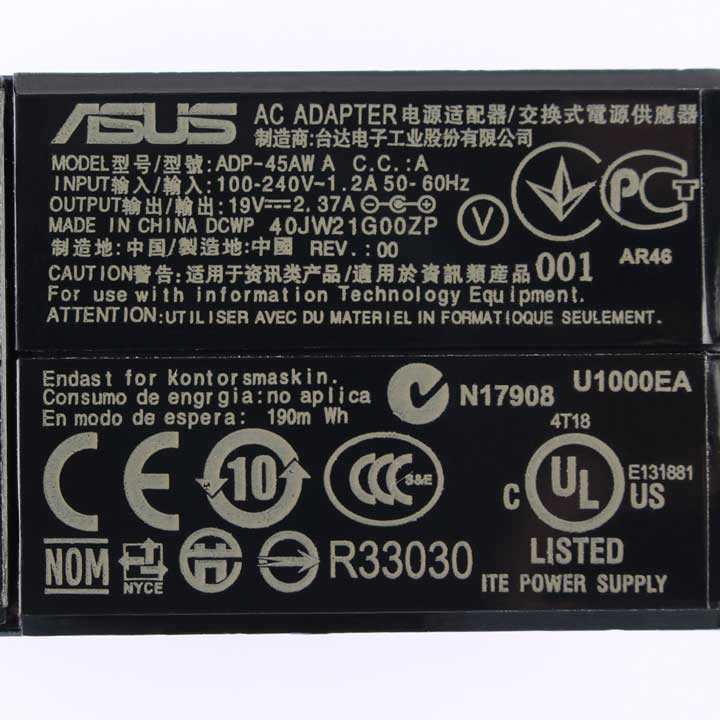 45W Asus ZenBook UX306UA-FB126T AC Adapter Charger