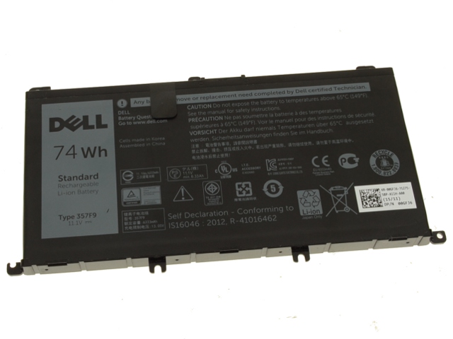 74Wh 6400mAh 6 Cell Dell 71JF4 Battery