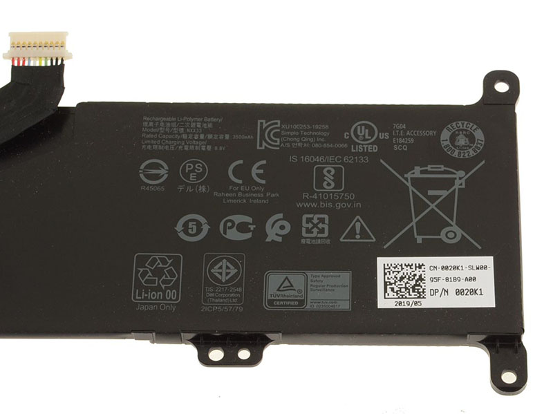 Battery Dell 0020K1 MJMVV NXX33 3500mAh 28Wh