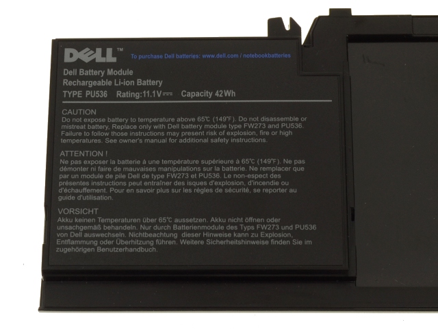 42Wh 6-Cell Dell Latitude XT Tablet Battery