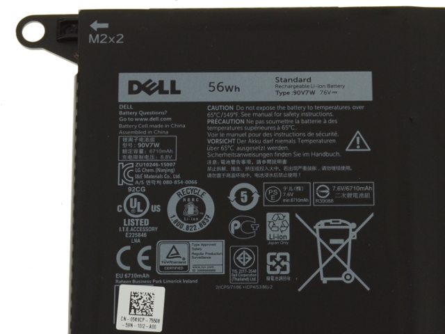 6710mAh 56Whr Dell JHXPY 0DRRP 0N7T6 Battery