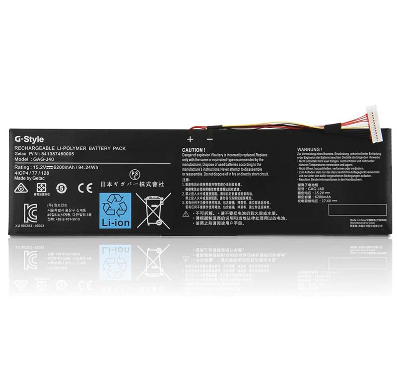 Battery Gigabyte Aero 15-Y9-4K80P 6200mAh 94.24Wh