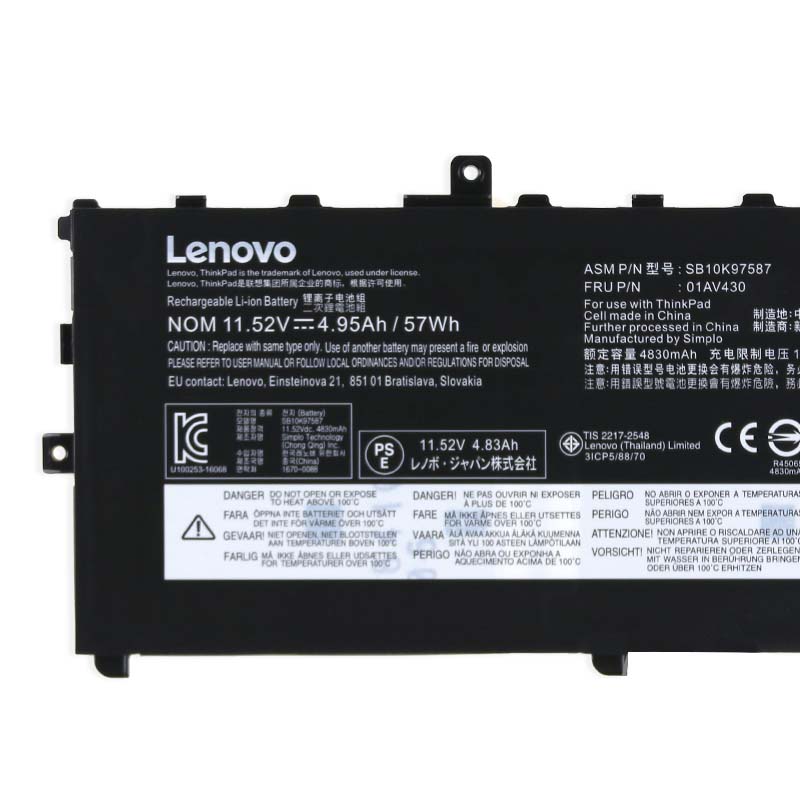 Lenovo ThinkPad X1 Carbon 6th Gen 20KG004JSP Battery 57Wh