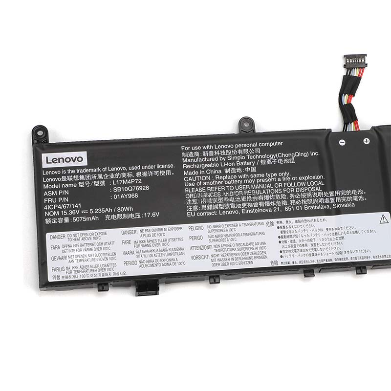 Battery Lenovo ThinkPad P1 20QT0018US 5235mAh 80Wh