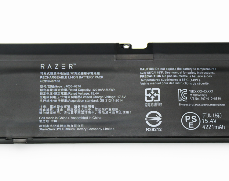 Battery Razer Blade 15 RZ09-03006G92-R3W1 4221mAh 65Wh