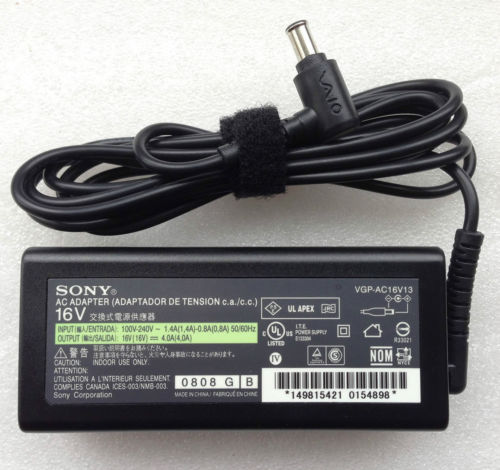 64W Sony Vaio VGN-S18CP AC Adapter Charger + Cord