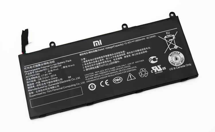 Battery Xiaomi TM1802-AD/N/C 2600mAh 40Wh - Click Image to Close