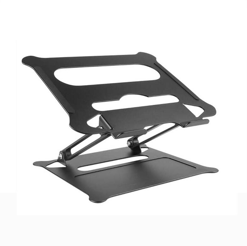 Adjustable Foldable Laptop Stand Desk Anti-slip Notebook Riser for 10 inch to 17 inch Black