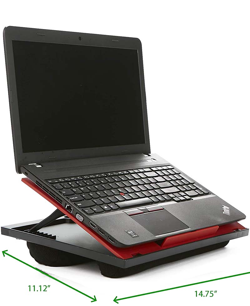 Adjustable laptop desk stand Computer Riser for Laptop 10.1 inch to 15.6 inch Red