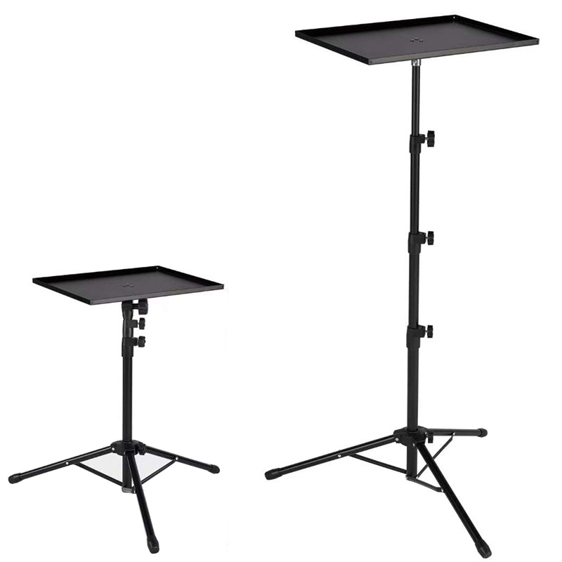 Projector tripod stand, universal laptop tripod stand, portable DJ equipment stand, folding floor-standing tripod stand, outdoor computer desk stand for stage or studio, height adjustable from 23 inch to 46 inch