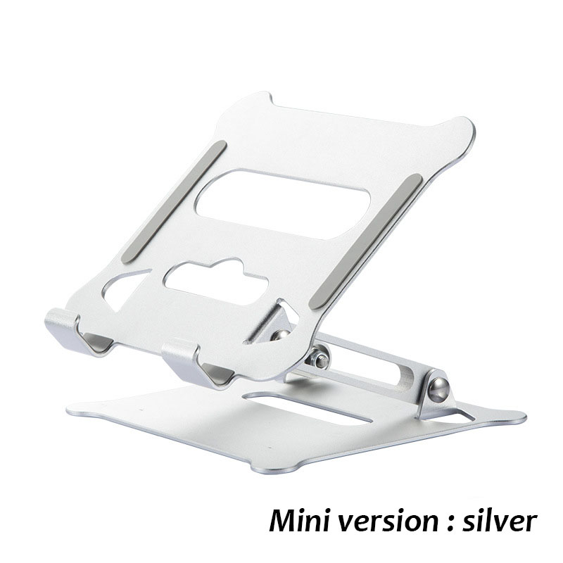 Adjustable Foldable Universal Pad Tablet Stand Riser Silver